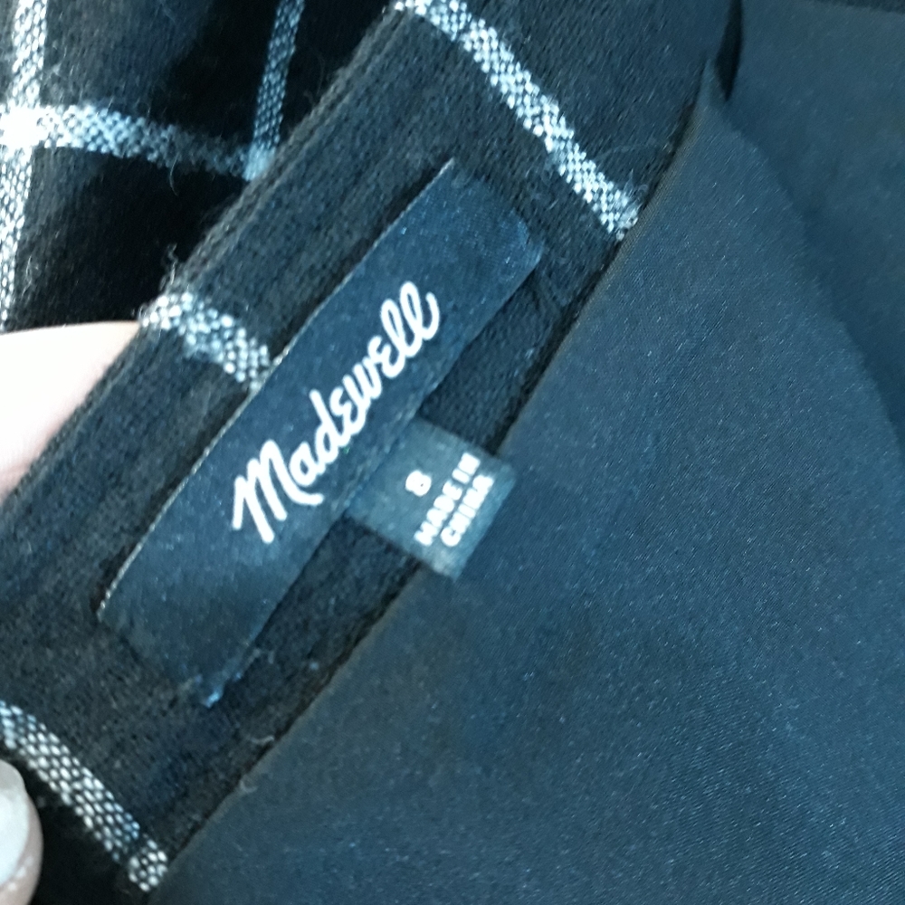 Madewell Windowpane Ruffle front Skirt - Picture 5 of 8